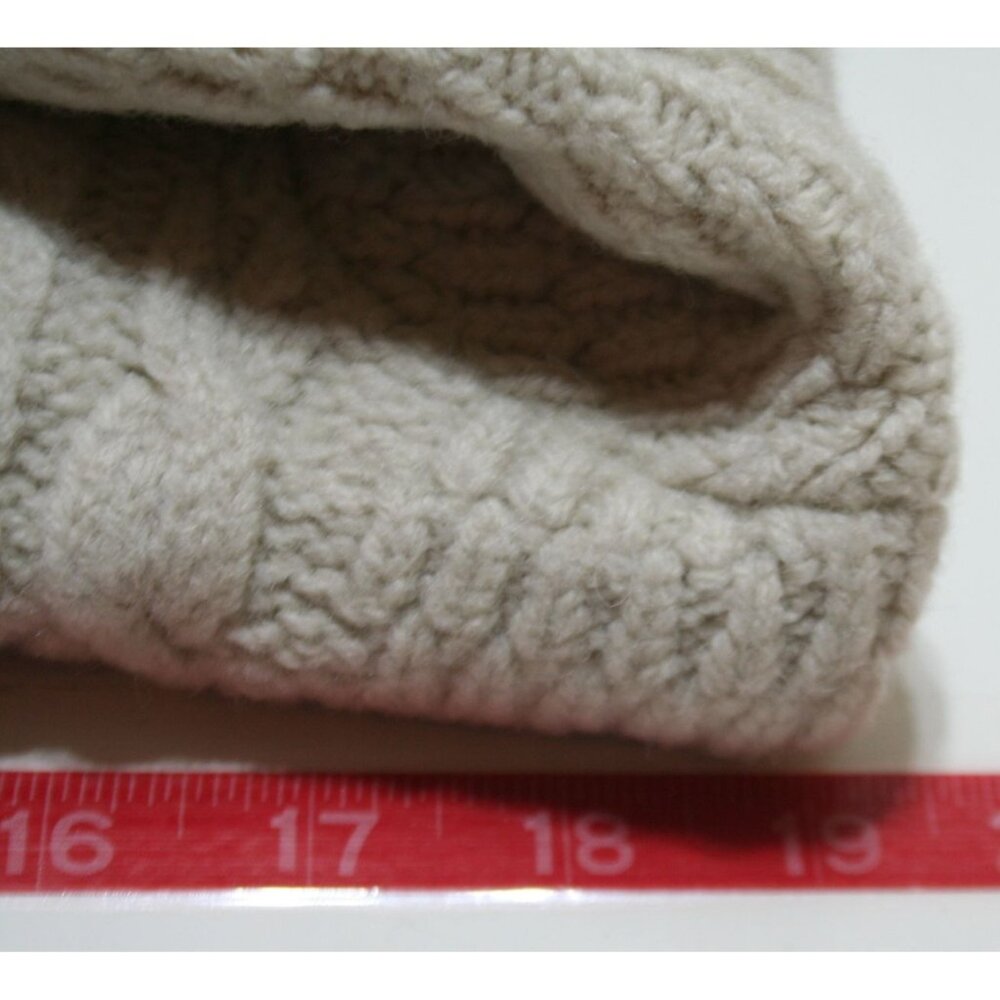 Carraigdonn Ireland Aran Cable Knit Wool Cardigan Womens Small Notre Dame Logo - Picture 7 of 9